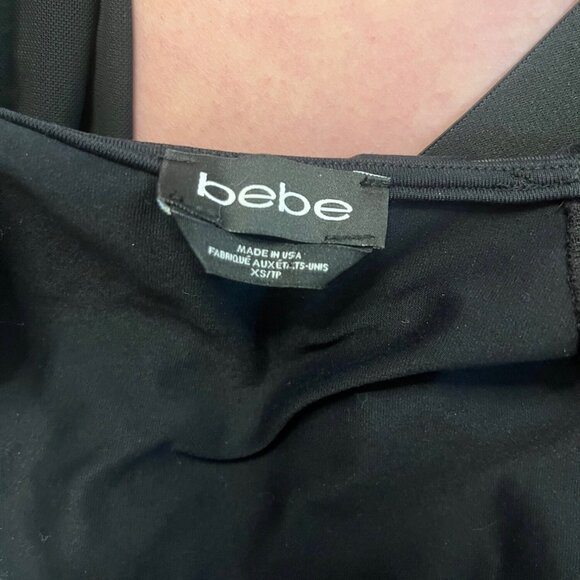 Bebe Melanie Cut Out Midi Black Dress Size XS - Picture 4 of 4